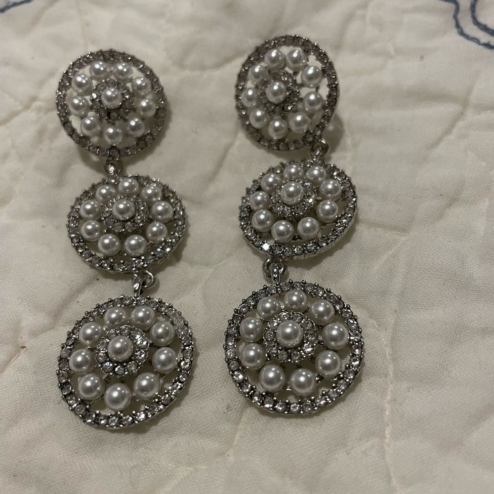 Silver and Pearl dangles